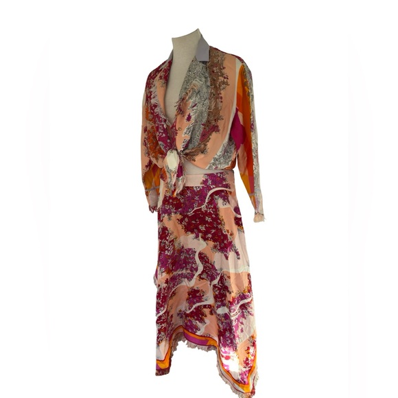 ARCHIVE EMILIO PUCCI RUNWAY SILK TWO-PIECE SET - Picture 1 of 16